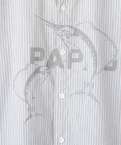 PAPAS / パパス シャツ・ブラウス | TOPオックスストライプシャツ【カジキ】 | 詳細6
