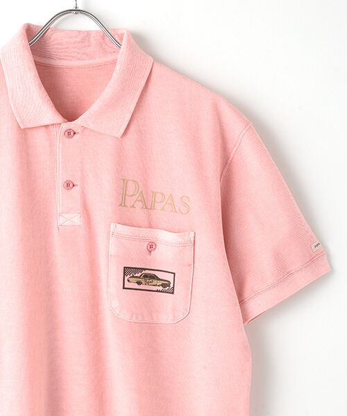 PAPAS / パパス ポロシャツ | ピグメント鹿の子製品染め ポロシャツ | 詳細2