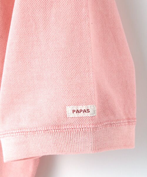 PAPAS / パパス ポロシャツ | ピグメント鹿の子製品染め ポロシャツ | 詳細4