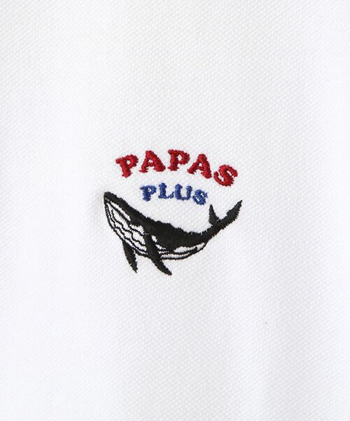 PAPAS / パパス ポロシャツ | インド綿鹿の子ポロシャツ【クジラ】 | 詳細1