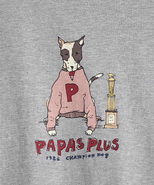 PAPAS / パパス Tシャツ | 40/2 CLASSIC天竺Tシャツ【犬】 | 詳細2
