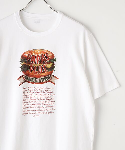 PAPAS / パパス Tシャツ | 40/2 CLASSIC天竺Tシャツ【ハンバーガー】 | 詳細2