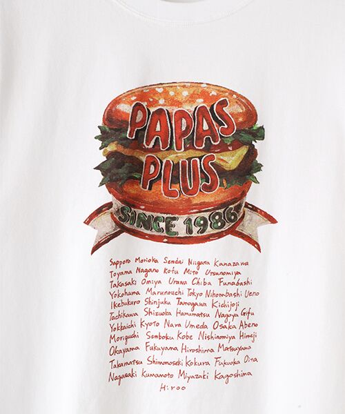 PAPAS / パパス Tシャツ | 40/2 CLASSIC天竺Tシャツ【ハンバーガー】 | 詳細5