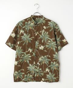 リネンプリントシャツ【PALM TREE】