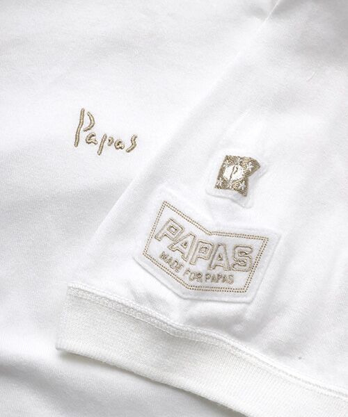 PAPAS / パパス ポロシャツ | 40/2天竺 ワッペン&アップリケポロシャツ | 詳細3