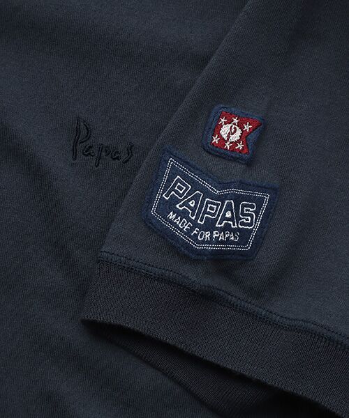 PAPAS / パパス ポロシャツ | 40/2天竺 ワッペン&アップリケポロシャツ | 詳細9