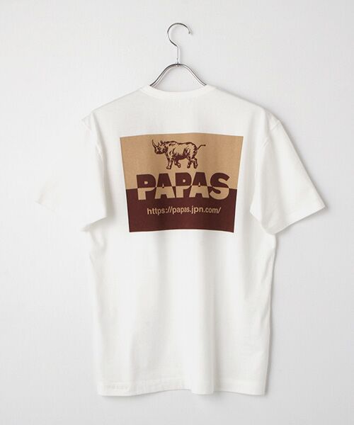 PAPAS / パパス Tシャツ | ピグメント天竺 サイプリントTシャツ | 詳細1