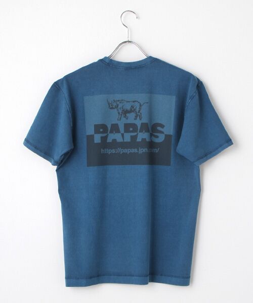PAPAS / パパス Tシャツ | ピグメント天竺 サイプリントTシャツ | 詳細9