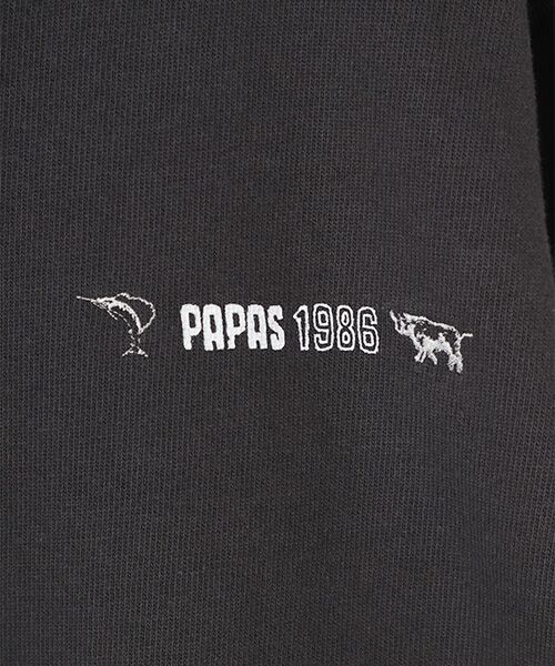 PAPAS / パパス Tシャツ | デニムアップリケTシャツ | 詳細2