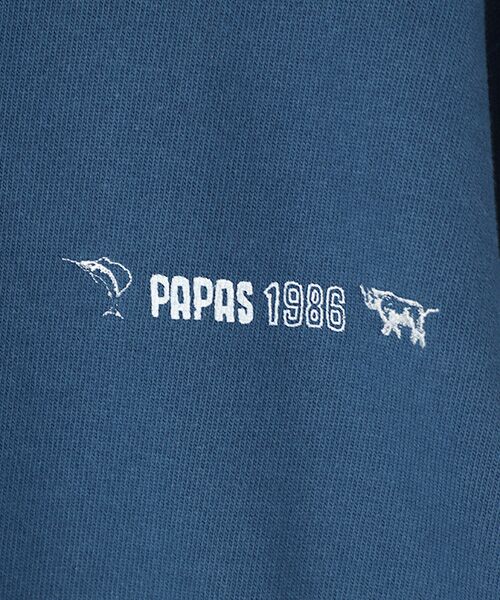 PAPAS / パパス Tシャツ | デニムアップリケTシャツ | 詳細14