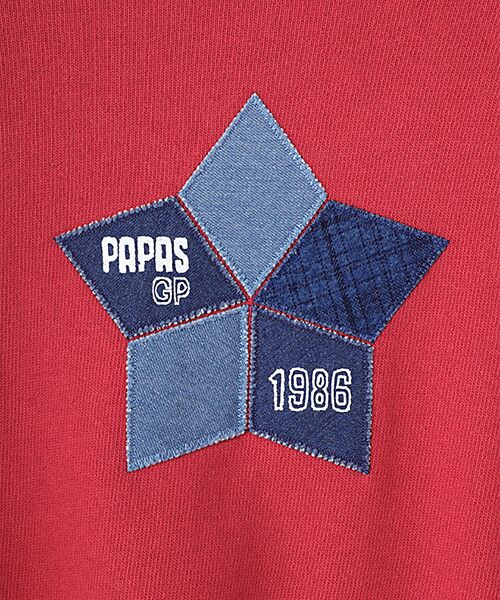 PAPAS / パパス Tシャツ | デニムアップリケTシャツ | 詳細17