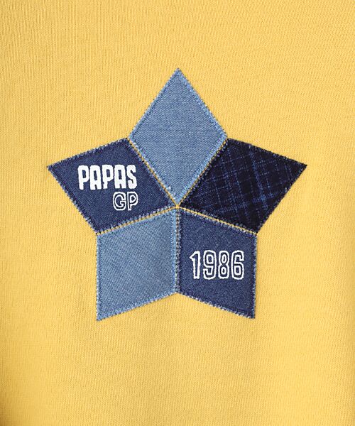 PAPAS / パパス Tシャツ | デニムアップリケTシャツ | 詳細19