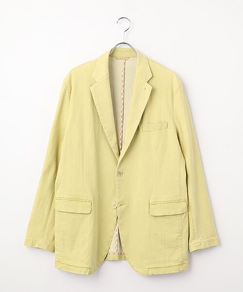 PAPAS / パパス テーラードジャケット | 10.25ozストレッチデニムジャケット（シトラスイエロー）