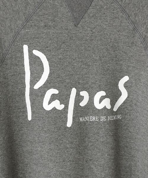 【未使用】パパス papas トレーナー ホワイト メンズ Mサイズ　スウェット