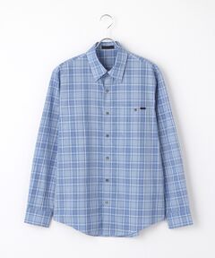 PAPAS / パパス シャツ・ブラウス | ステッチワークブロードチェック ピンホールシャツ