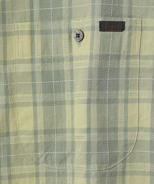 PAPAS / パパス シャツ・ブラウス | ステッチワークブロードチェック ピンホールシャツ | 詳細3
