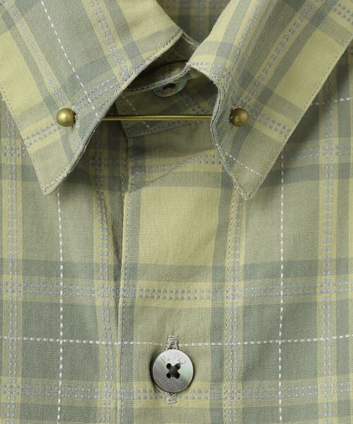 PAPAS / パパス シャツ・ブラウス | ステッチワークブロードチェック ピンホールシャツ | 詳細5