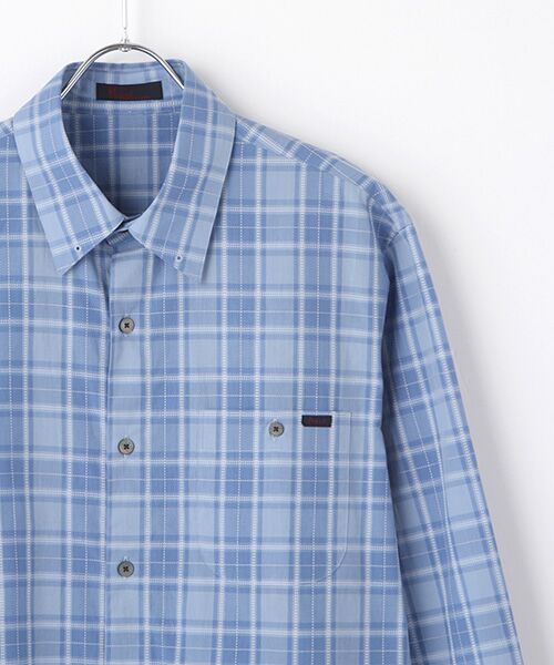 PAPAS / パパス シャツ・ブラウス | ステッチワークブロードチェック ピンホールシャツ | 詳細8