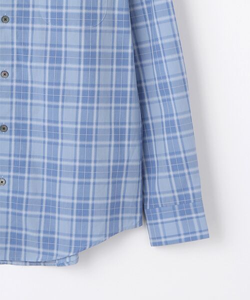 PAPAS / パパス シャツ・ブラウス | ステッチワークブロードチェック ピンホールシャツ | 詳細9
