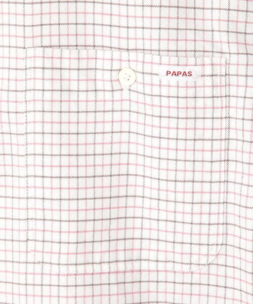 PAPAS / パパス シャツ・ブラウス | コットン起毛オックスタッターソール&ストライプシャツ | 詳細1
