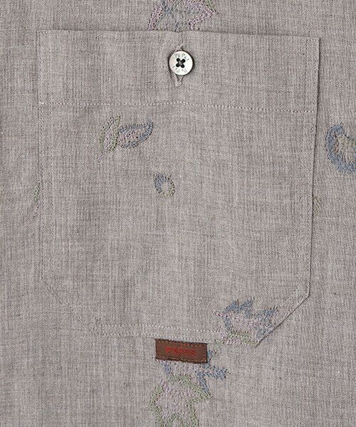 PAPAS / パパス シャツ・ブラウス | オーガニックコットン刺繍シャツ【AUTUMN LEAVES】 | 詳細4