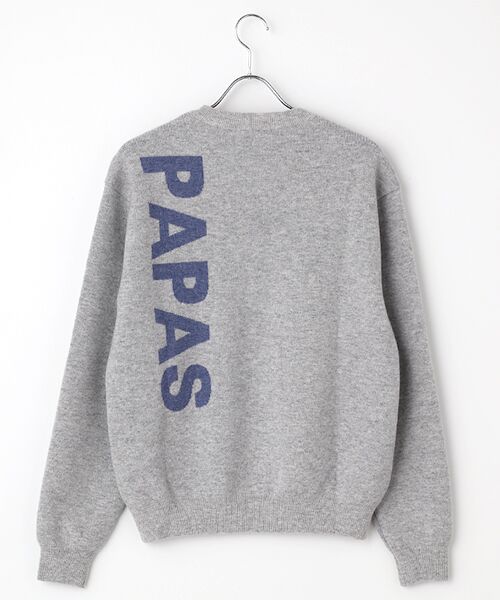 PAPAS / パパス ニット・セーター | ウール天竺Wジャガード10Gセーター | 詳細1