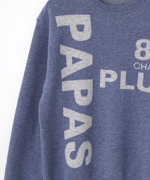 PAPAS / パパス ニット・セーター | ウール天竺Wジャガード10Gセーター | 詳細6