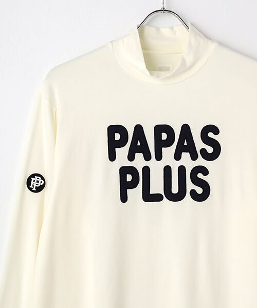 PAPAS / パパス Tシャツ | ライクラストレッチ天竺ハイネックTシャツ | 詳細2