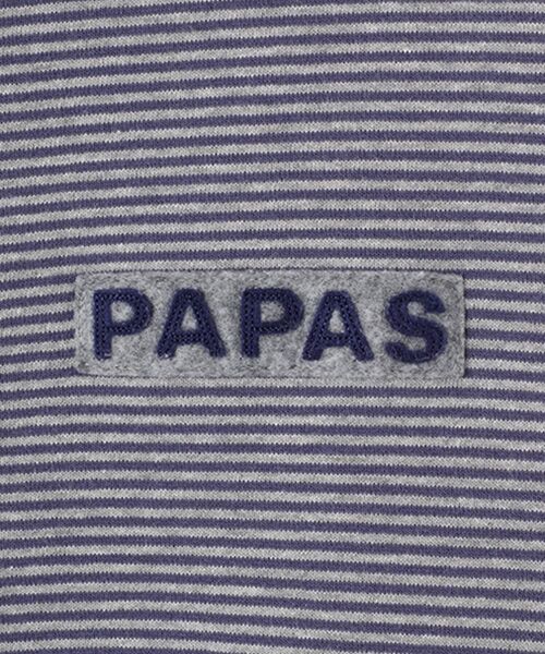 PAPAS / パパス カーディガン・ボレロ | メクラジマボーダー裏起毛カーディガン | 詳細1