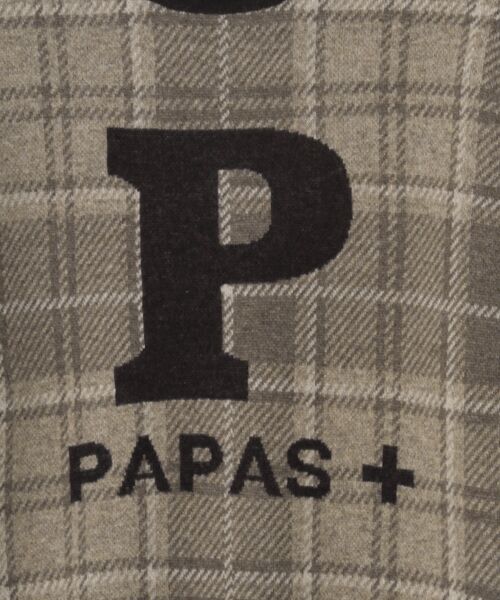 PAPAS / パパス ニット・セーター | ウールダブルジャガードチェック12Gセーター | 詳細4