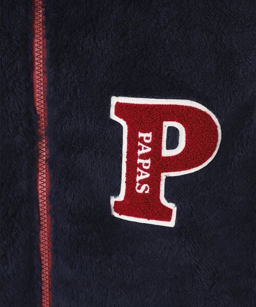 PAPAS / パパス ベスト | ソフトボアフリース スタンドカラーベスト | 詳細10