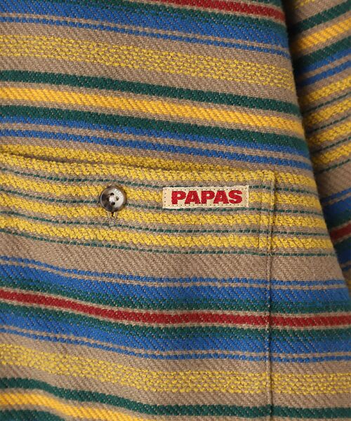 PAPAS / パパス シャツ・ブラウス | ふんわりネルボーダーシャツ | 詳細5