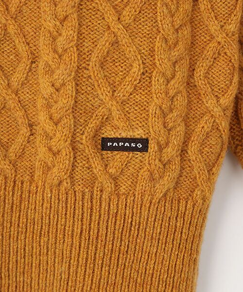 PAPAS / パパス ニット・セーター | 8Gケーブル編みセーター | 詳細5