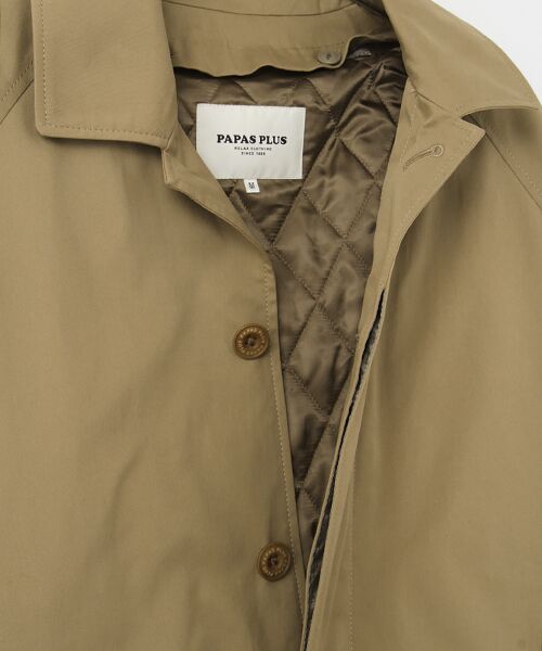 PAPAS / パパス ステンカラーコート | <BESTE>コットンツイルストレッチ ライナー付きコート | 詳細5