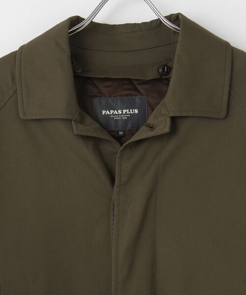 PAPAS / パパス ステンカラーコート | <BESTE>コットンツイルストレッチ ライナー付きコート | 詳細10