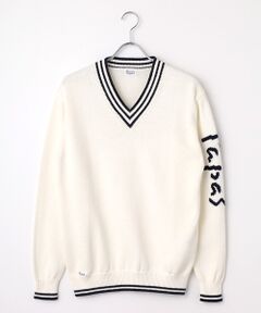 美品65,000円(税別) papas パパスプラス ニットジャケット カシミア パパスプラスPapas+ カシミヤネップVネックニットベスト 紫M (K