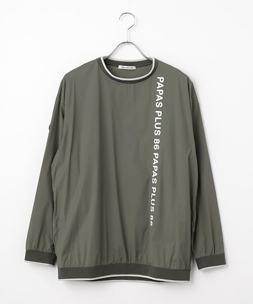 PAPAS / パパス その他トップス | ナイロンストレッチタフタプルオーバー（カーキ）