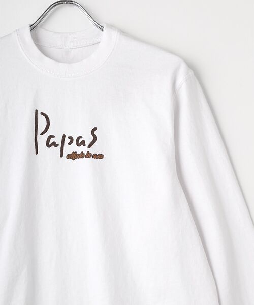 PAPAS / パパス Tシャツ | 【USA】18/1天竺 PapasロゴTシャツ | 詳細2