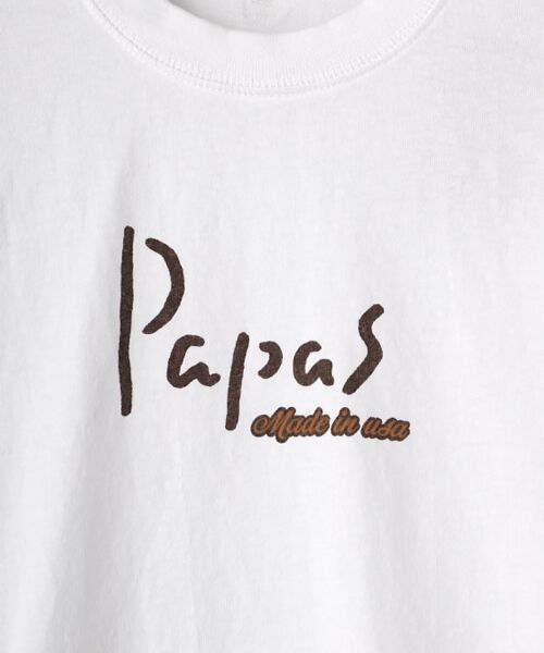 PAPAS / パパス Tシャツ | 【USA】18/1天竺 PapasロゴTシャツ | 詳細6