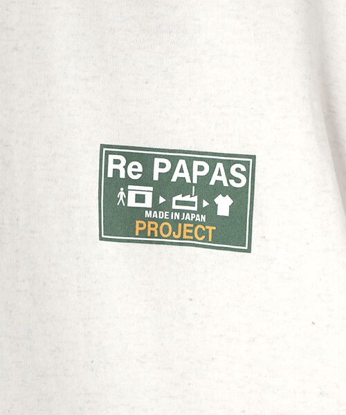 PAPAS / パパス Tシャツ | Re PAPAS PROJECT 岩合氏コラボTシャツ【シロクマお花】 | 詳細4