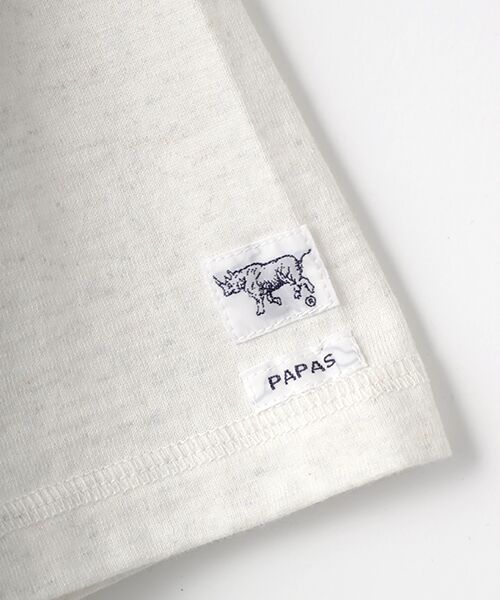 PAPAS / パパス Tシャツ | Re PAPAS PROJECT 岩合氏コラボTシャツ【シロクマお花】 | 詳細5