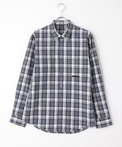 【SIDOGRAS】平織メランジチェックシャツ