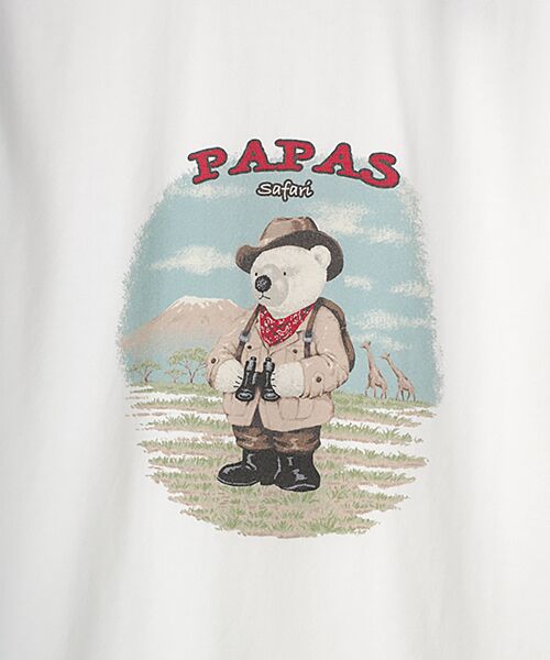 PAPAS / パパス Tシャツ | 40/2甘撚天竺Tシャツ【サファリベア】 | 詳細6