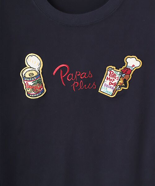 PAPAS / パパス Tシャツ | 40/2ハイゲージ天竺 刺繍&ワッペンTシャツ | 詳細6