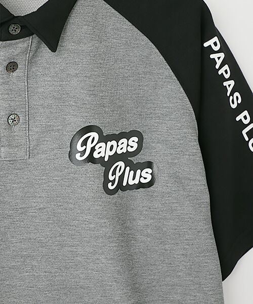 PAPAS / パパス ポロシャツ | 配色ラグランスリーブポロシャツ | 詳細5