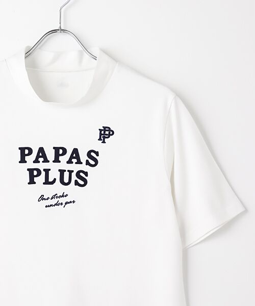 PAPAS / パパス Tシャツ | クールマックスエコメイド鹿の子 モックネックTシャツ | 詳細2