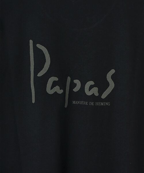PAPAS / パパス Tシャツ | 【新定番】40/2甘撚天竺 ロゴTシャツ | 詳細1