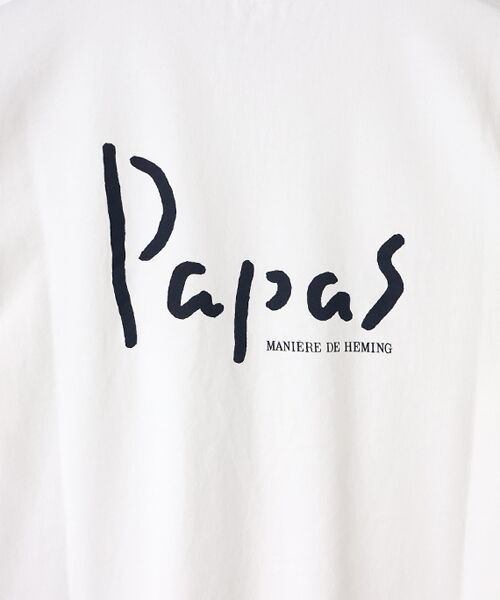 PAPAS / パパス Tシャツ | 【新定番】40/2甘撚天竺 ロゴTシャツ | 詳細3
