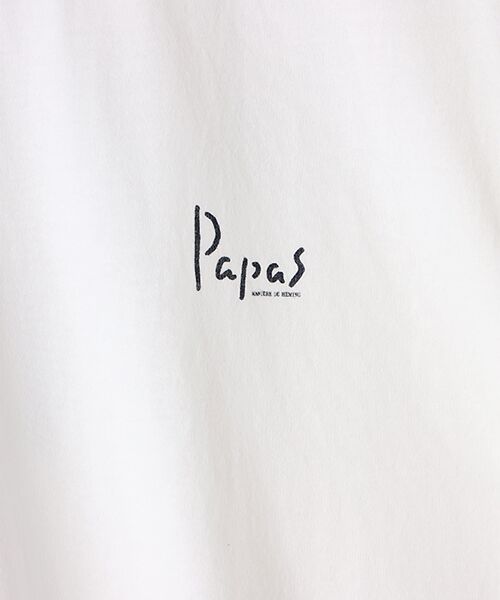 PAPAS / パパス Tシャツ | 【新定番】40/2甘撚天竺 ロゴTシャツ | 詳細4