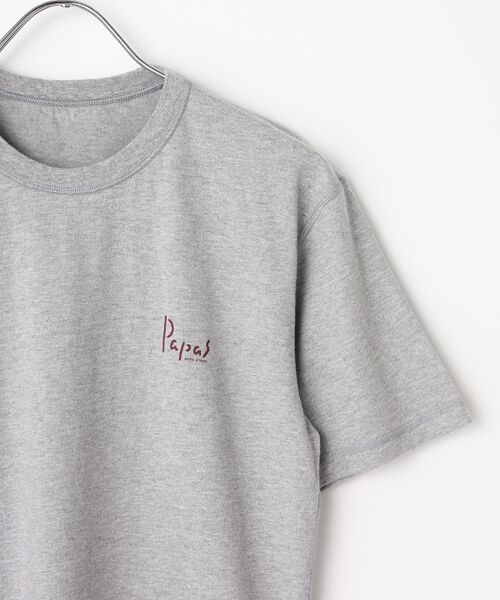 PAPAS / パパス Tシャツ | 【新定番】40/2甘撚天竺 ロゴTシャツ | 詳細6